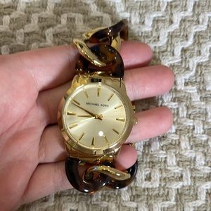 Michael Kors - Tortoise & Gold Nini Bracelet Watch